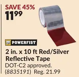 Princess Auto 2 in. x 10 ft Red/Silver Reflective Tape offer