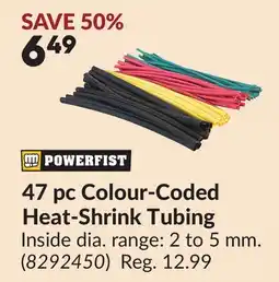Princess Auto 47 pc Colour-Coded Heat-Shrink Tubing offer