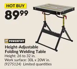 Princess Auto Height-Adjustable Folding Welding Table offer