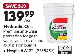 Princess Auto Hydraulic Oils offer
