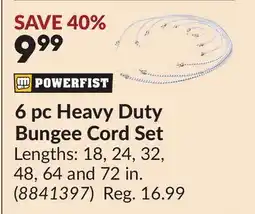 Princess Auto 6 pc Heavy Duty Bungee Cord Set offer