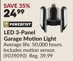 Princess Auto LED 3-Panel Garage Motion Light offer