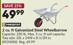 Princess Auto 2 cu. ft Galvanized Steel Wheelbarrow offer