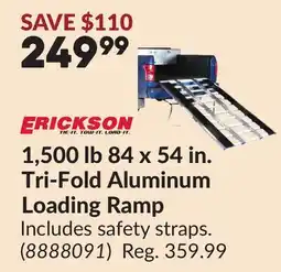 Princess Auto ERICKSON 1,500 lb 84 x 54 in. Tri-Fold Aluminum Loading Ramp offer