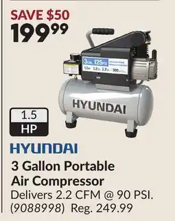 Princess Auto 3 Gallon Portable Air Compressor offer