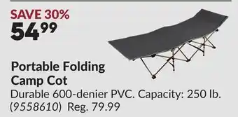 Princess Auto Portable Folding Camp Cot offer