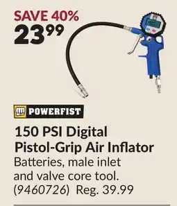 Princess Auto 150 PSI Digital Pistol-Grip Air Inflator offer