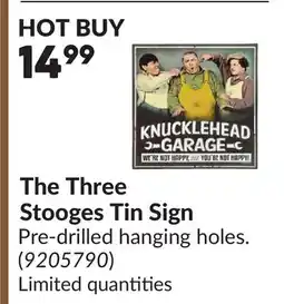 Princess Auto The Three Stooges Tin Sign offer