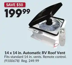 Princess Auto 14 x 14 in. Automatic RV Roof Vent offer
