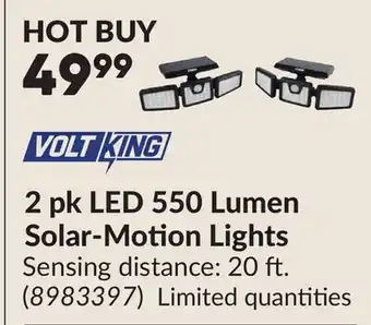 Princess Auto 2 pk LED 550 Lumen Solar-Motion Lights offer
