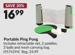 Princess Auto Portable Ping Pong offer