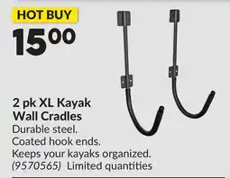 Princess Auto 2 pk XL Kayak Wall Cradles offer