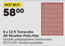 Princess Auto 8 x 12 ft Terracotta All-Weather Patio Mat offer