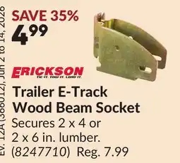 Princess Auto Trailer E-Track Wood Beam Socket offer