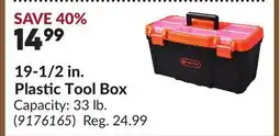 Princess Auto 19-1/2 in. Plastic Tool Box offer