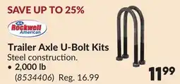 Princess Auto Trailer Axle U-Bolt Kits offer