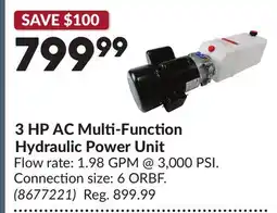 Princess Auto 3 HP AC Multi-Function Hydraulic Power Unit offer