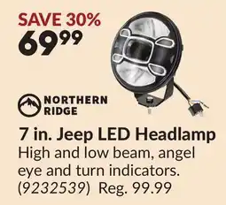 Princess Auto 7 in. Jeep LED Headlamp offer
