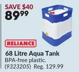 Princess Auto 68 Litre Aqua Tank offer