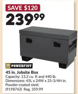 Princess Auto 45 in. Jobsite Box offer
