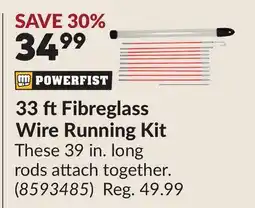 Princess Auto 33 ft Fibreglass Wire Running Kit offer