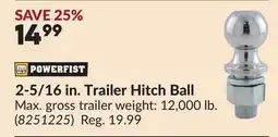 Princess Auto 2-5/16 in. Trailer Hitch Ball offer