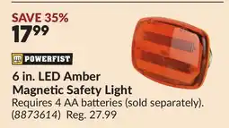 Princess Auto POWERFIST 6 in. LED Amber Magnetic Safety Light offer