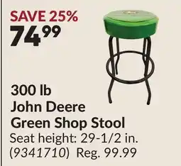 Princess Auto 300 lb John Deere Green Shop Stool offer