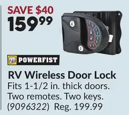 Princess Auto RV Wireless Door Lock offer