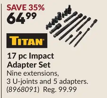 Princess Auto 17 pc Impact Adapter Set offer