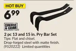 Princess Auto 2 pc 13 and 15 in. Pry Bar Set offer
