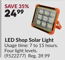 Princess Auto LED Shop Solar Light offer