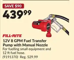 Princess Auto 12V 8 GPM Fuel Transfer Pump with Manual Nozzle offer