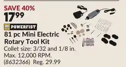Princess Auto 81 pc Mini Electric Rotary Tool Kit offer