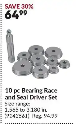 Princess Auto 10 pc Bearing Race and Seal Driver Set offer