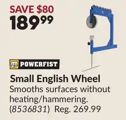 Princess Auto Small English Wheel offer
