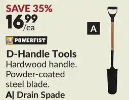 Princess Auto D-Handle Drain Spade with 31-7/8 in. Handle offer