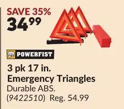 Princess Auto 3 pk 17 in. Emergency Triangles offer