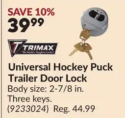 Princess Auto Universal Hockey Puck Trailer Door Lock offer