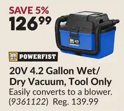 Princess Auto 20V 4.2 Gallon Wet/Dry Vacuum, Tool Only offer