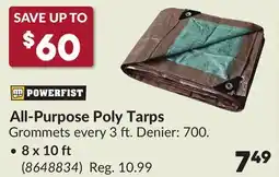 Princess Auto All-Purpose Poly Tarps offer