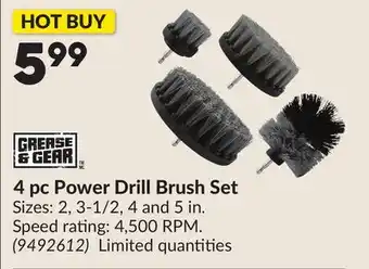 Princess Auto 4 pc Power Drill Brush Set offer
