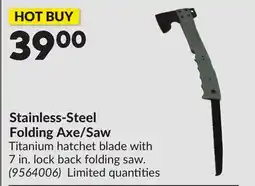 Princess Auto Stainless-Steel Folding Axe/Saw offer