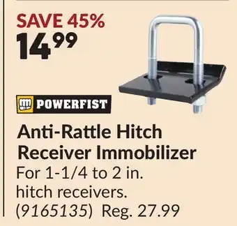 Princess Auto Anti-Rattle Hitch Receiver Immobilizer offer