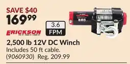 Princess Auto ERICKSON 2,500 lb 12V DC Winch offer
