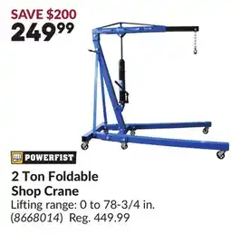 Princess Auto 2 Ton Foldable Shop Crane offer