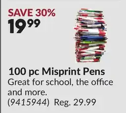 Princess Auto 100 pc Misprint Pens offer
