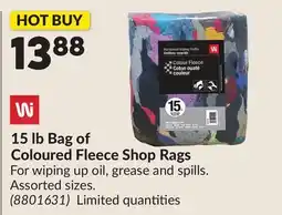 Princess Auto 15 lb Bag of Coloured Fleece Shop Rags offer