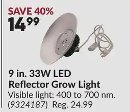 Princess Auto 9 in. 33W LED Reflector Grow Light offer