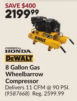 Princess Auto DEWALT 8 Gallon Gas Wheelbarrow Compressor offer